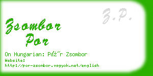 zsombor por business card